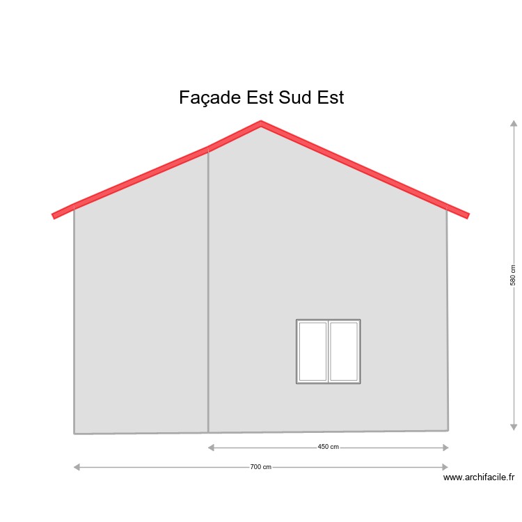 fa&ccedil;ade ESE. Plan de 0 pièce et 0 m2