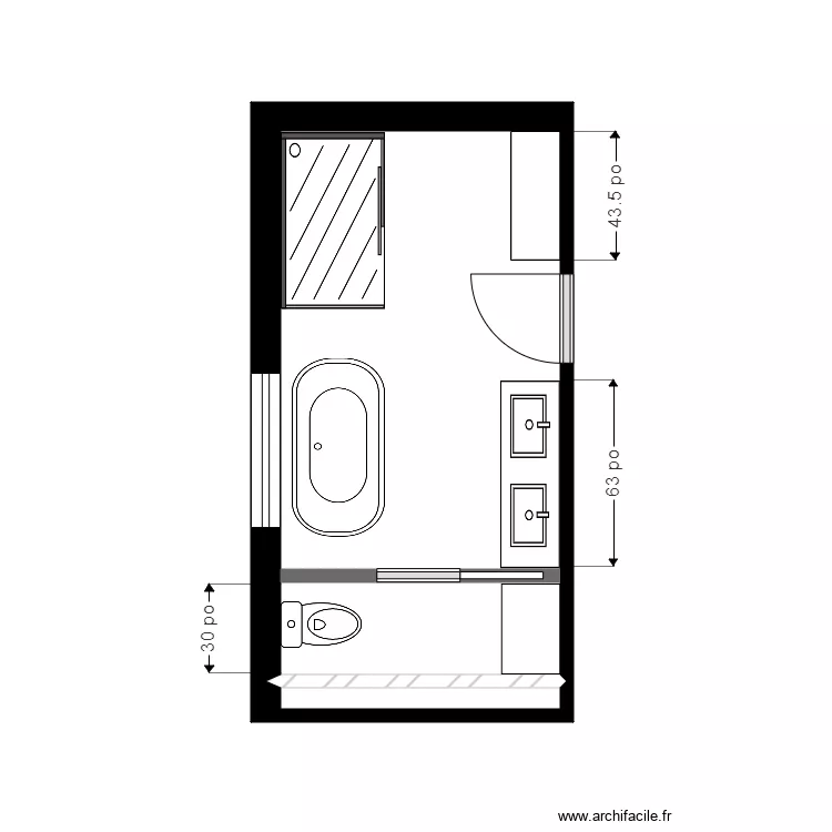 mercier sdb1. Plan de 