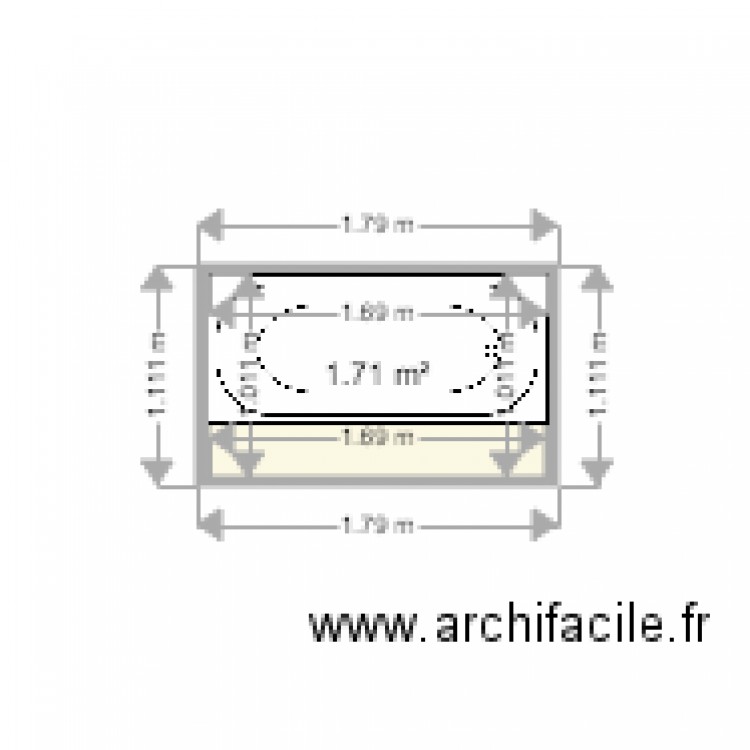 SDB LETI. Plan de 0 pièce et 0 m2