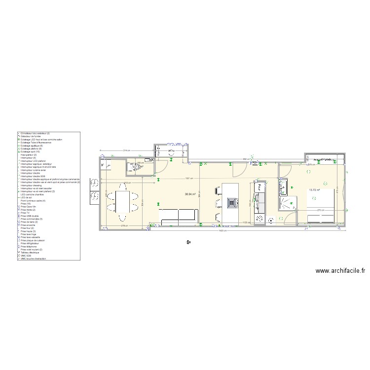 Ester Elle avec Mobilier. Plan de 0 pièce et 0 m2