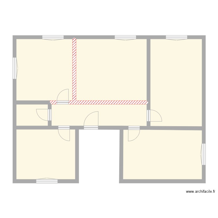 Buchs Goumoens la ville. Plan de 7 pièces et 105 m2