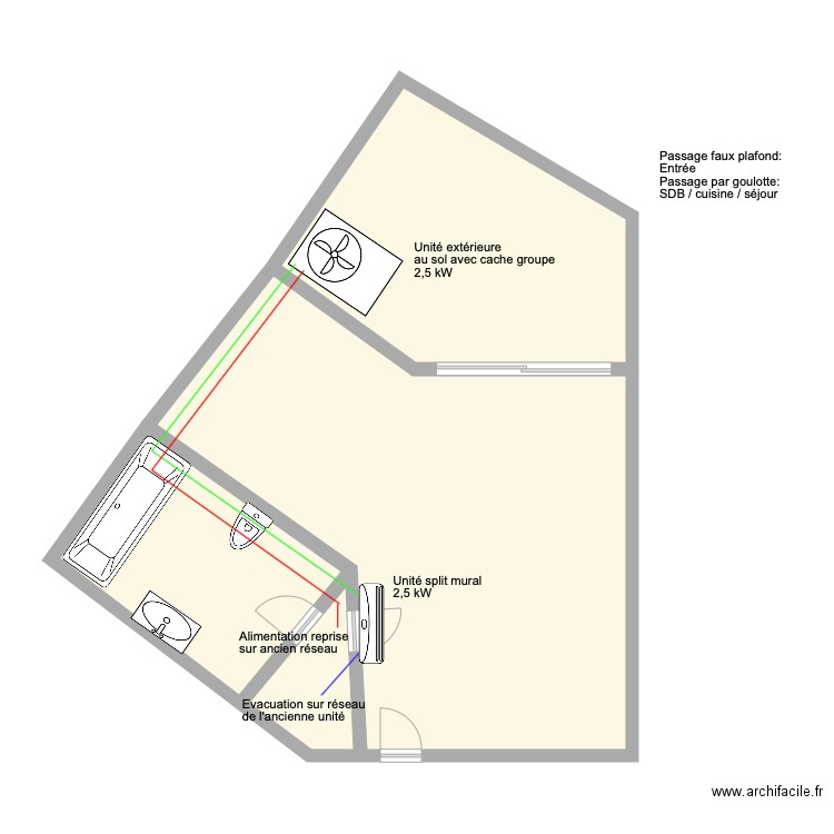 studio bat A rdc. Plan de 0 pièce et 0 m2