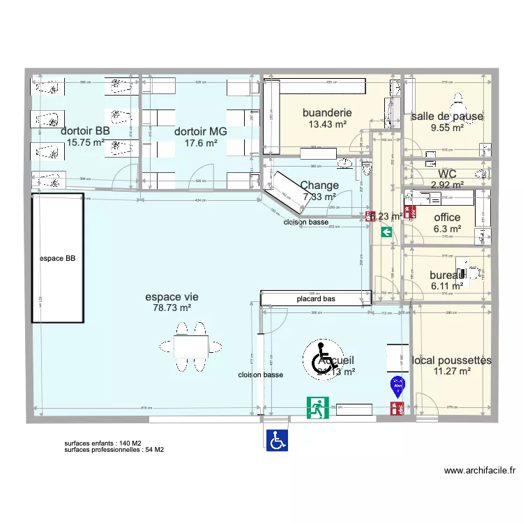 plan micro cr&egrave;che urbanisme. Plan de 