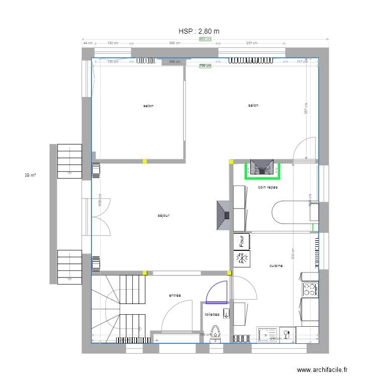 Enghien rez de chaussée 20 12 2020 . Plan de 0 pièce et 0 m2