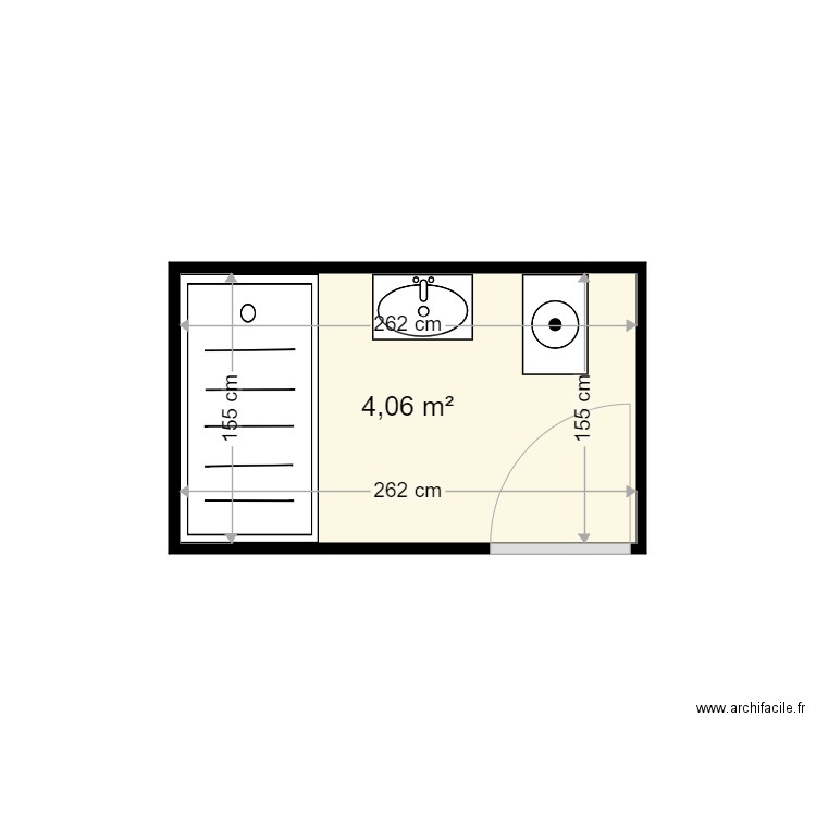 DJEDOUI MOHAMED . Plan de 1 pièce et 4 m2