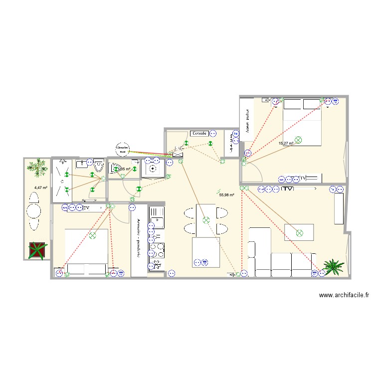 Plan Vasil Levski électricité . Plan de 0 pièce et 0 m2