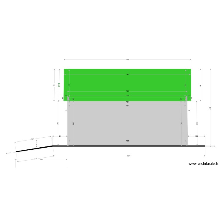 coupe terrain fzce est . Plan de 0 pièce et 0 m2