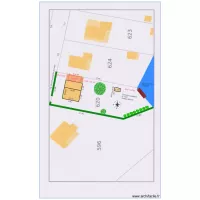 plan de masse 3D chalet 79