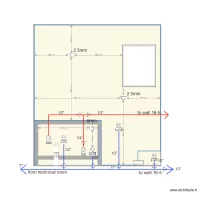 wall 16 6 cabinet and piping X 3