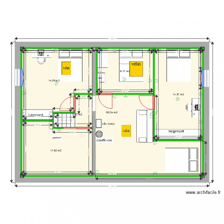 etage. Plan de 0 pièce et 0 m2