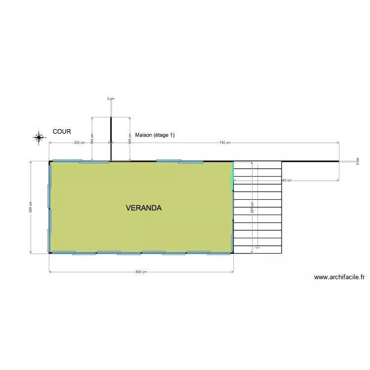 véranda. Plan de véranda. Plan de
