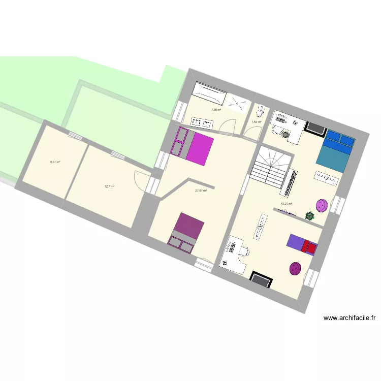 Chloe Bouchemaine Apr&egrave;s. Plan de 