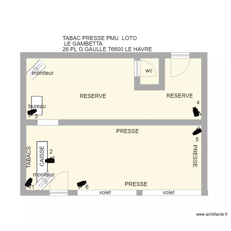 LE GAMBETTA. Plan de LE GAMBETTA. Plan de