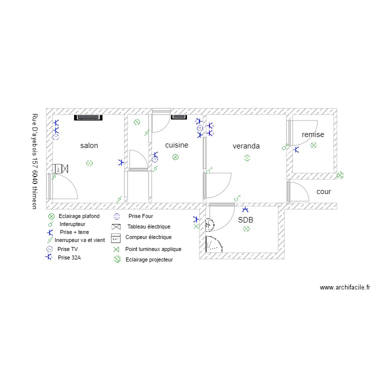 electricité thimeon. Plan de 0 pièce et 0 m2