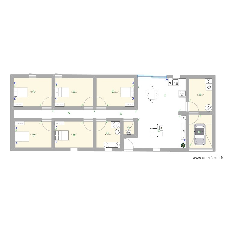 Maison. Plan de 0 pièce et 0 m2