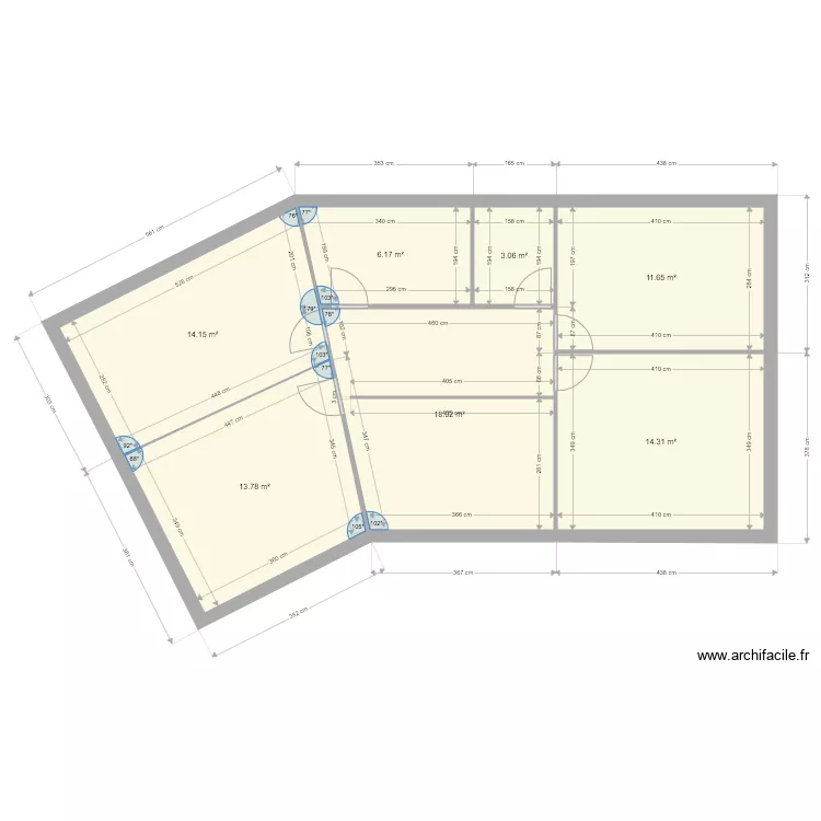 LA LANDE DU TEMPLE ETAGE. Plan de 