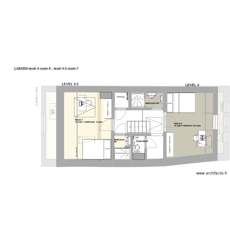 LAEKEN provisoire. Plan de 34 pièces et 327 m2