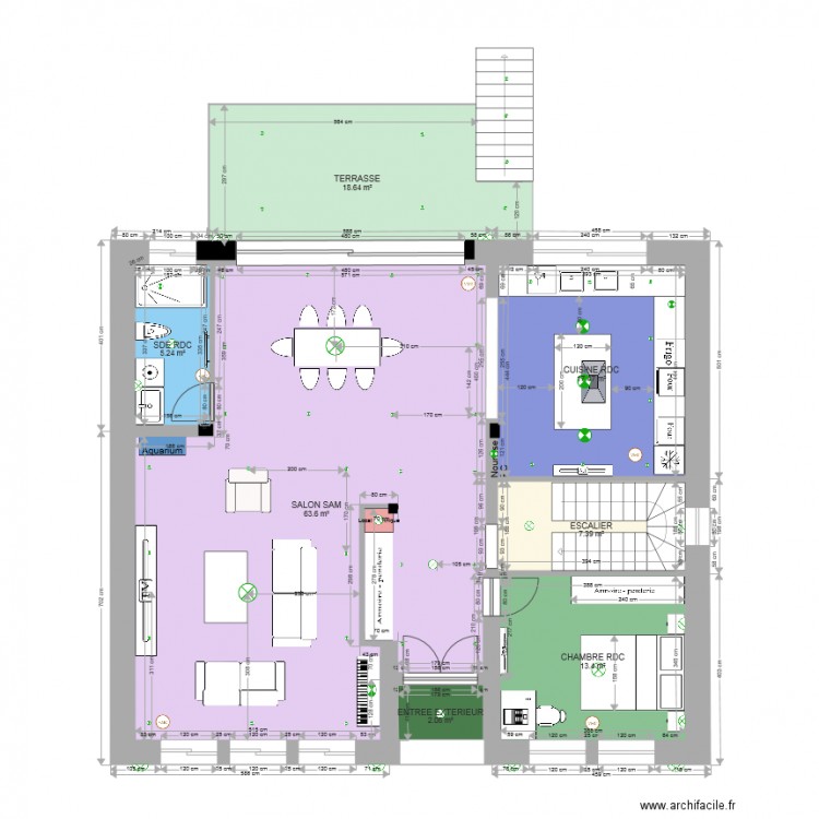 RDC VMC. Plan de 0 pièce et 0 m2