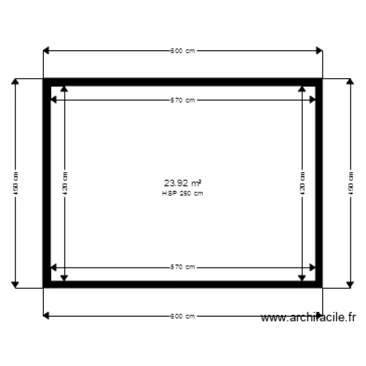 Abri voiture. Plan de 