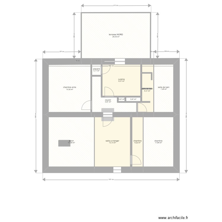 Appartement etage UMIA loi carrez 32,8M2. Plan de 0 pièce et 0 m2
