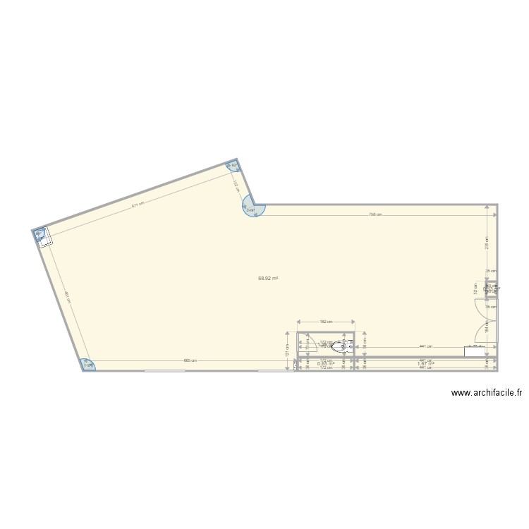 L Arbresle centre sans cloison. Plan de 0 pièce et 0 m2