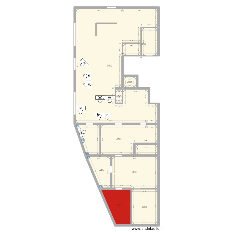 pharma16. Plan de 9 pièces et 242 m2