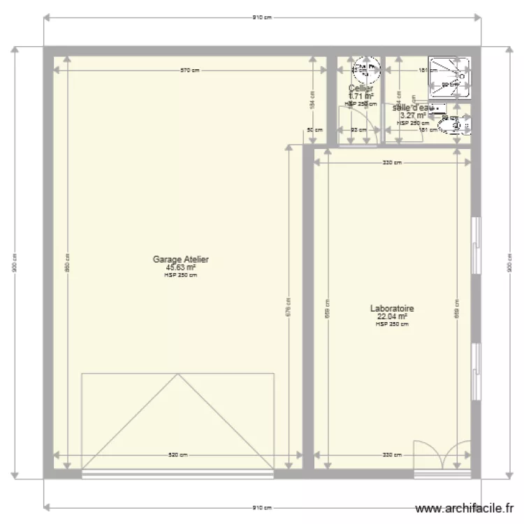 garage Laboratoire. Plan de 