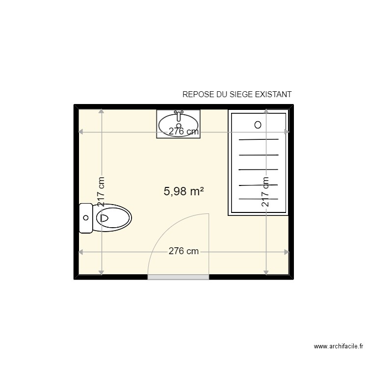 CARPENTIER MICHEL1. Plan de 1 pièce et 6 m2