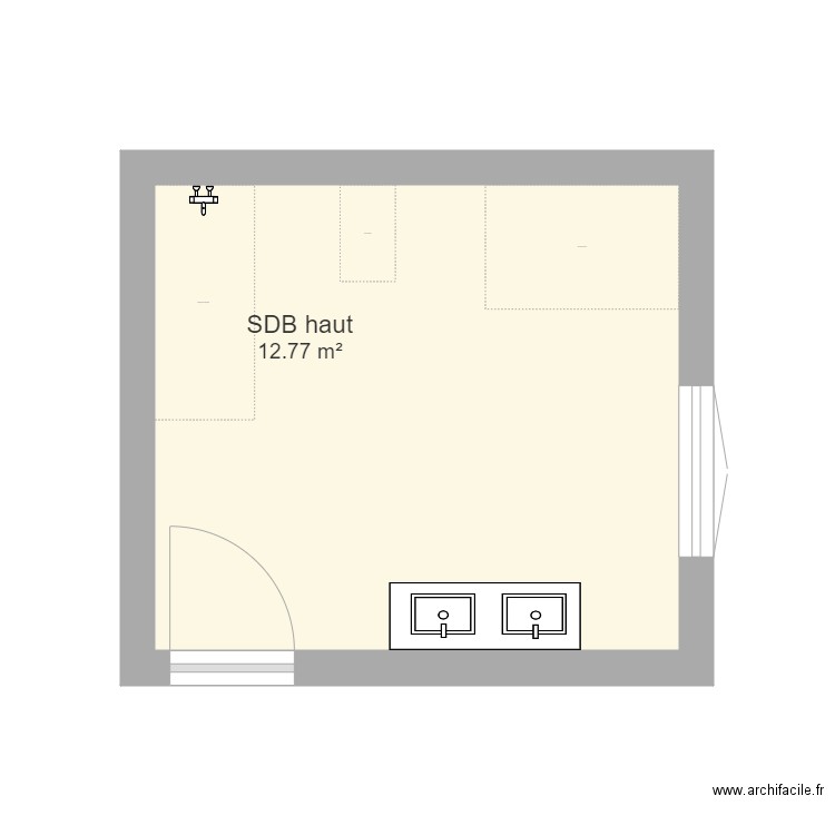 SDB haut. Plan de 0 pièce et 0 m2