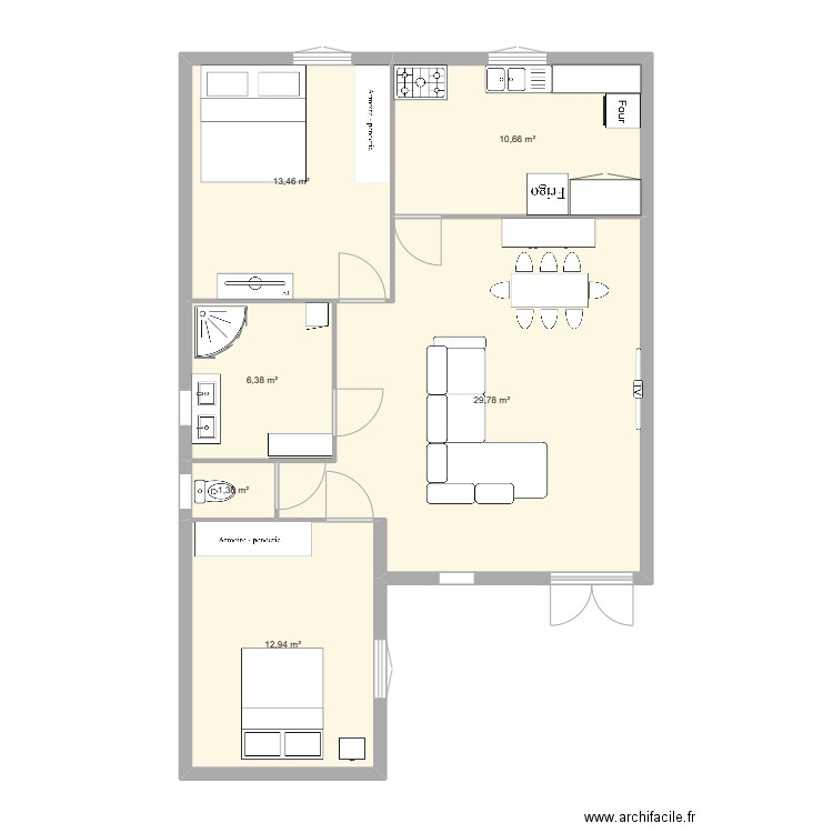 Maison Mada. Plan de 0 pièce et 0 m2