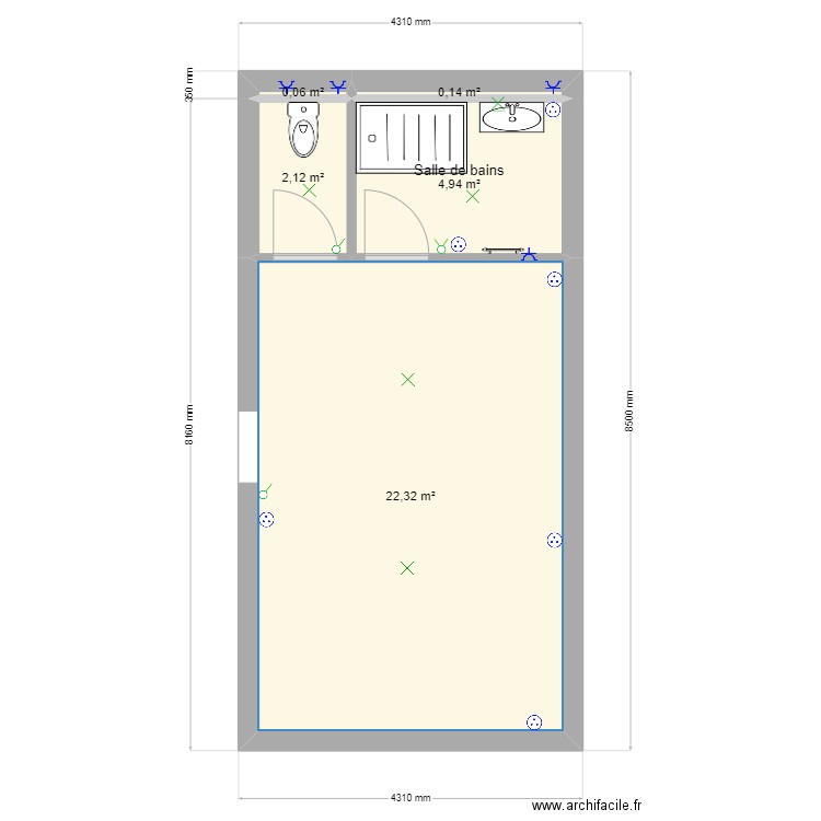 Thibault ANDRE. Plan de 5 pièces et 30 m2