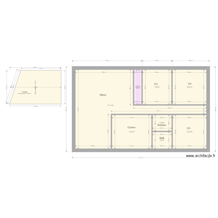 BLANC. Plan de 0 pièce et 0 m2