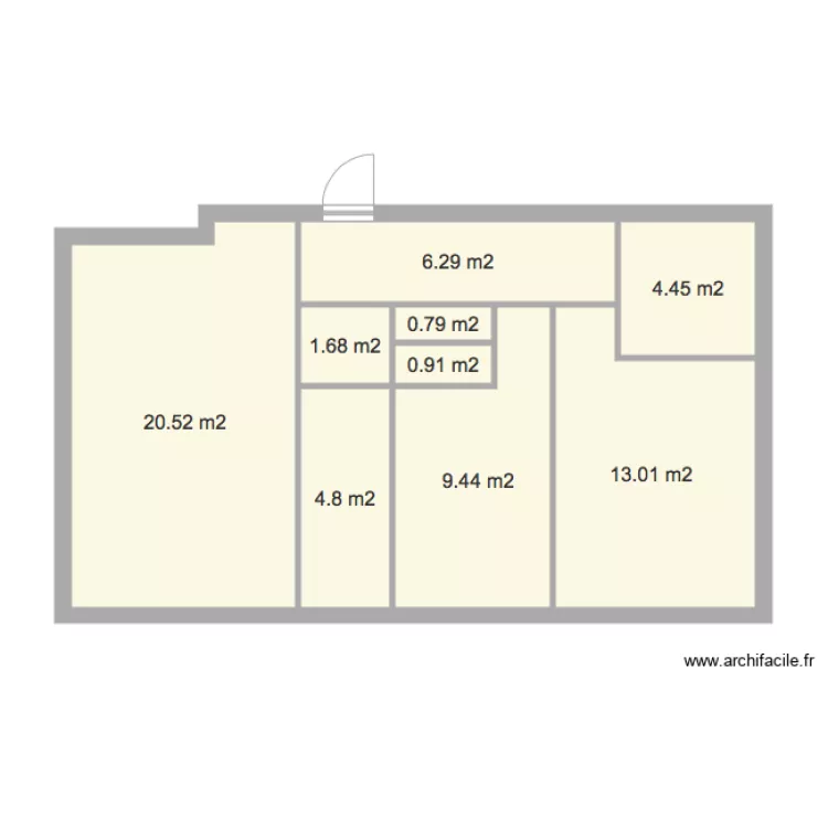 Appartement Osny V1. Plan de 