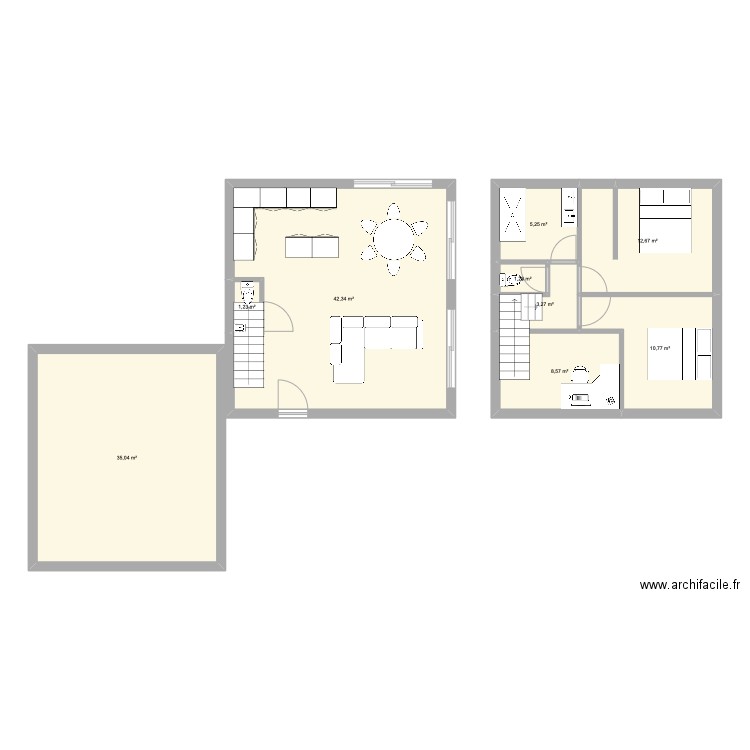 Maison 2 étages . Plan de 0 pièce et 0 m2