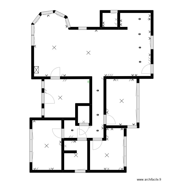 Maison perso. Plan de 6 pièces et 87 m2
