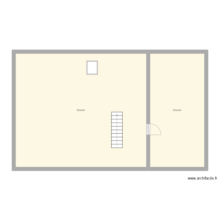 Croquis BAHA Grenier. Plan de 0 pièce et 0 m2