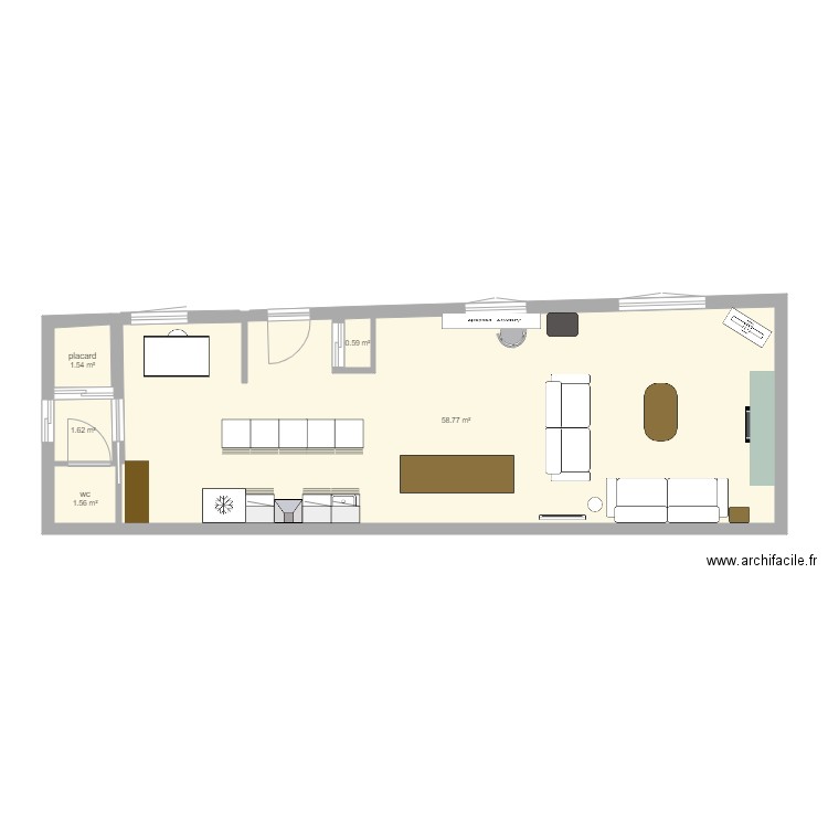 SAM  SALON. Plan de 0 pièce et 0 m2