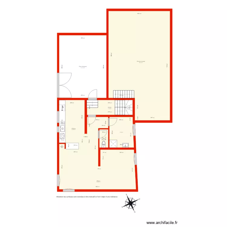 BI 2907 Grenier annexes  c&ocirc;t&eacute;. Plan de 