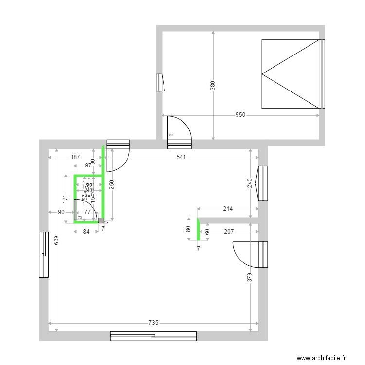 REYBAUD CLOISONS RDC. Plan de 0 pièce et 0 m2