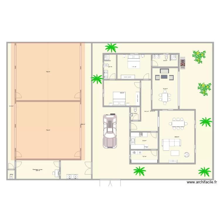 lac rose yaye d&eacute;call&eacute;. Plan de 