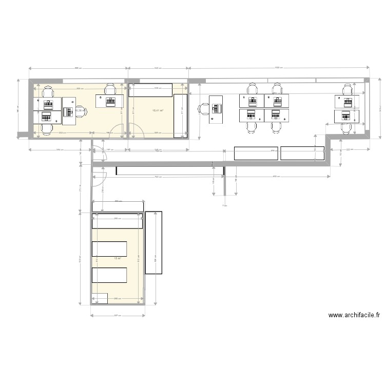 stephane Lucx v3. Plan de 3 pièces et 42 m2