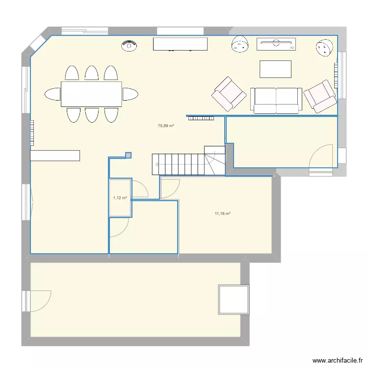 MAISON+EXTENSION. Plan de 