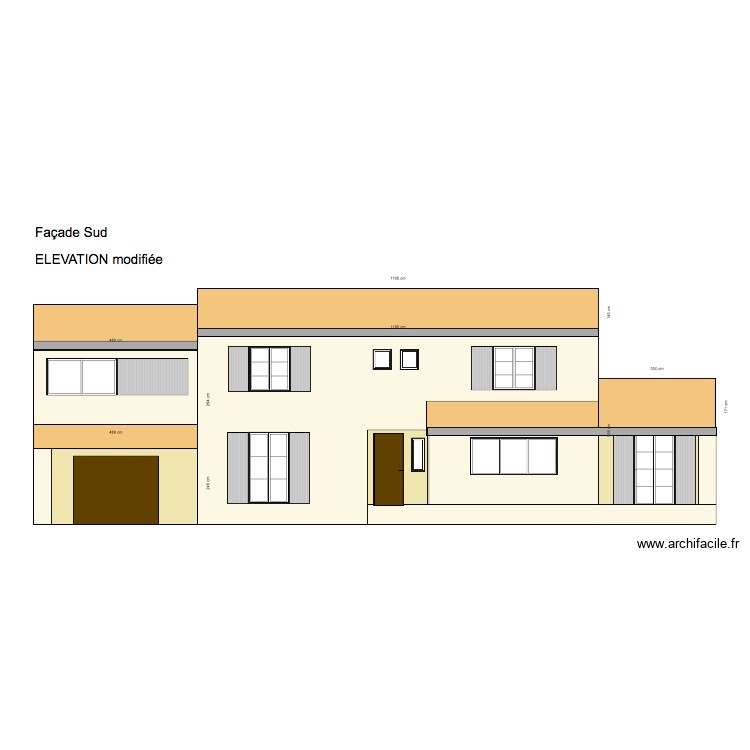 M&eacute;thamis fa&ccedil;ade sud modifi&eacute;e. Plan de 0 pièce et 0 m2