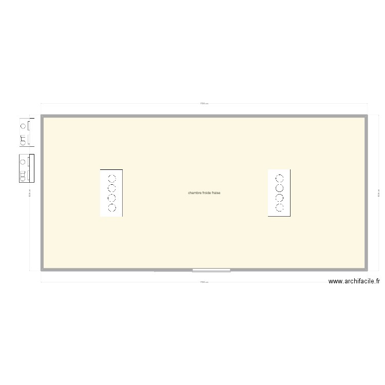 chambre froide plan fraise . Plan de 0 pièce et 0 m2