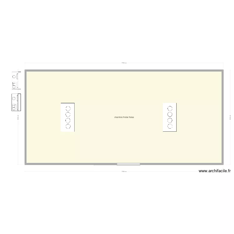 chambre froide plan fraise . Plan de 