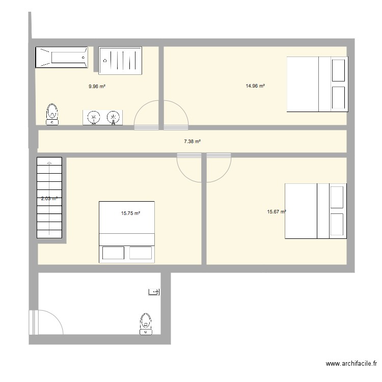 maison étage. Plan de 0 pièce et 0 m2