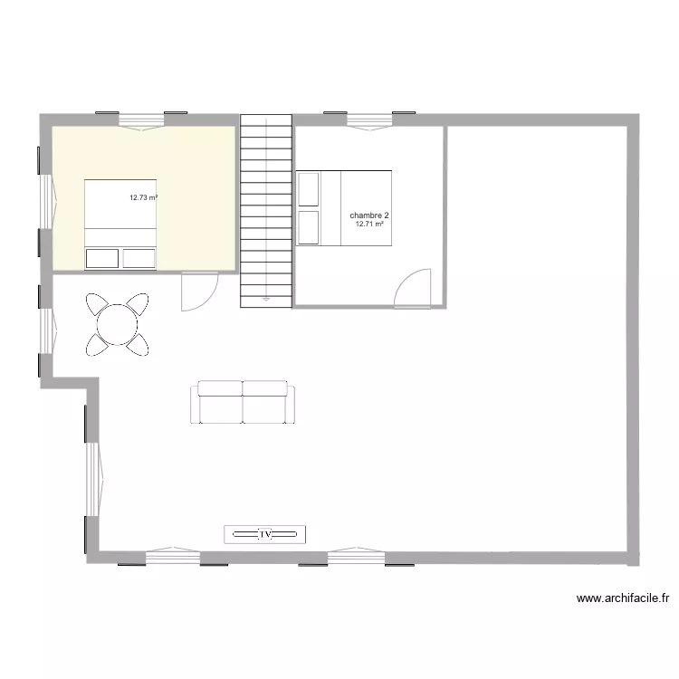 Maison bleu. Plan de 