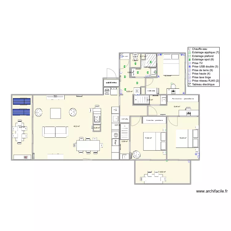 Santa Clara 2 face mer version famille V7. Plan de 