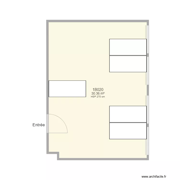 Bureau 1B020 FS. Plan de 