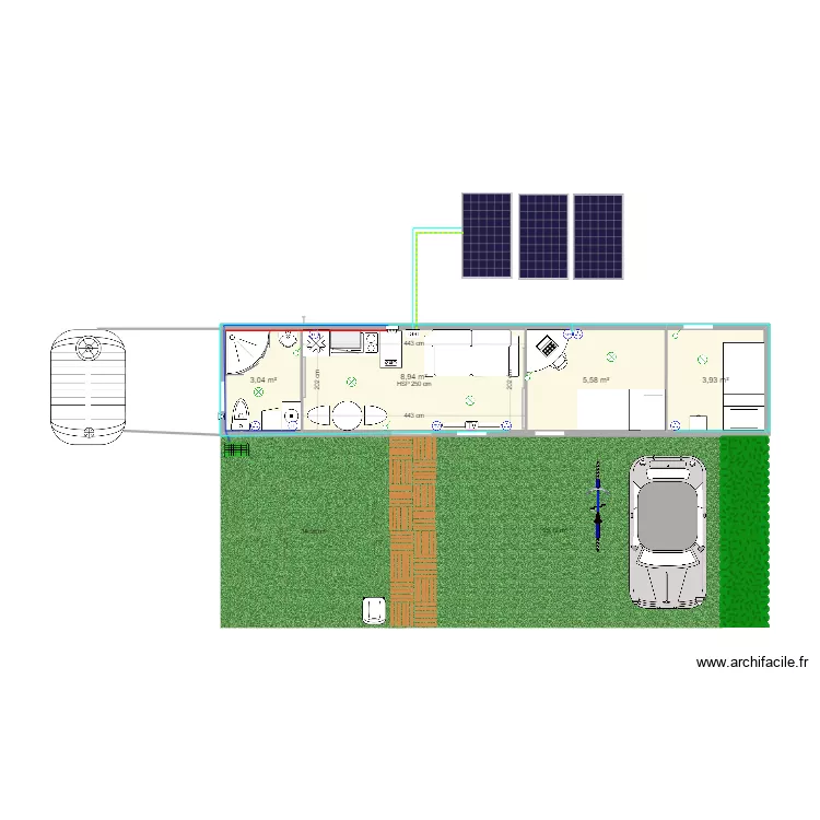 CONTAINER 22.14 M. Plan de CONTAINER 22.14 M. Plan de